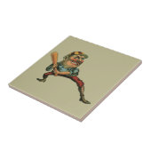  sport, Angry Baseball Player Batter Tegeltje (Zijkant)