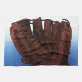  sport, Antiek leder, honkbalhandschoen Theedoek (Horizontaal)