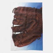  sport, Antiek leder, honkbalhandschoen Theedoek (Verticaal)