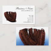  sport, Antiek leder, honkbalhandschoen Visitekaartje (Voorkant / Achterkant)