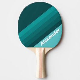 Sport Aqua Fade Strepen met Naam Tafeltennisbatje