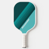 Sport Aqua Fade Stripes with Name Pickleball Paddle (Achterkant)