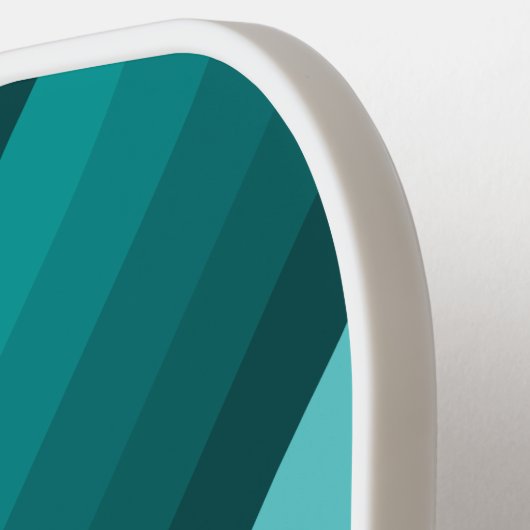 Sport Aqua Fade Stripes with Name Pickleball Paddle (Links Detail)