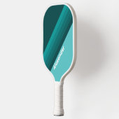 Sport Aqua Fade Stripes with Name Pickleball Paddle (Links)