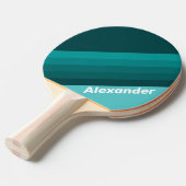 Sport Aqua Fade Stripes with Name Tafeltennisbatje (Voorkant Gekanteld)