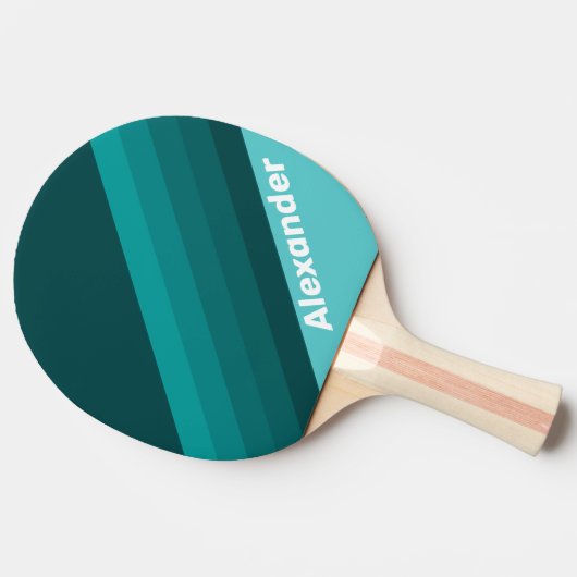 Sport Aqua Fade Stripes with Name Tafeltennisbatje (Zijkant)