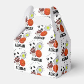 Sport Athletic Balls Persoonlijke naam Birthday Bedankdoosjes (Achterkant)