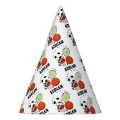 Sport Athletic Balls Persoonlijke naam Birthday Feesthoedjes (Links)