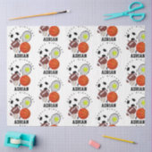 Sport Athletic Balls Persoonlijke naam Birthday Tissuepapier (Craft)