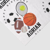 Sport Athletic Balls Persoonlijke naam Birthday Tissuepapier (Detail)
