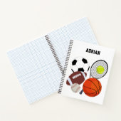 Sport Athletic Balls - Persoonlijke naam Notitieboek (Binnen)