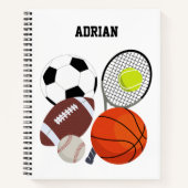 Sport Athletic Balls - Persoonlijke naam Notitieboek (Voorkant)
