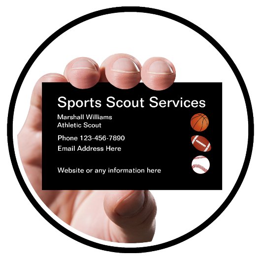 Sport Athletic Scout Eenvoudige Layout Visitekaartje