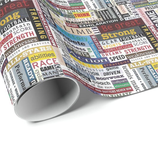 Sport, atlete cadeaupapier (Rol Hoek)