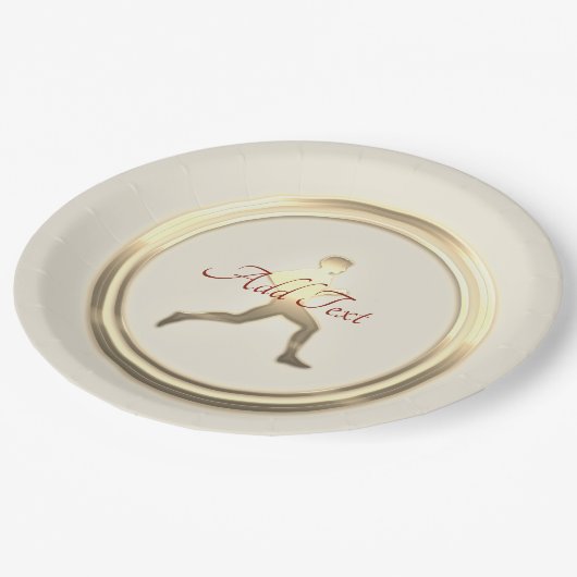 Sport Atletiek Jogger Marathon Hiker Papieren Bordje (Gekanteld)