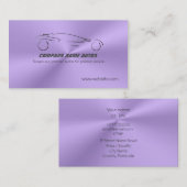 Sport Auto op Lila Metallic Steel Effect Visitekaartje (Voorkant / Achterkant)