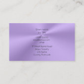 Sport Auto op Lila Metallic Steel Effect Visitekaartje (Achterkant)