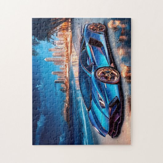 Sport auto spel puzzel legpuzzel (Verticaal)