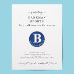Sport Award Banket Football Softbal Flyer<br><div class="desc">Pas deze eenvoudige en klassieke sportaward banket flyer eenvoudig aan! Gebruik voor uw school,  bedrijf,  football of gemeenschap,  softbal,  honkbal,  voetbal,  etc. competitie.</div>