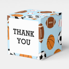 Sport Baby shower Co-ed Theme Boy Blue Bedankdoosjes