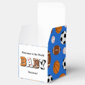 Sport Baby shower Co-ed Theme Boy Blue Bedankdoosjes (Geopend)