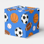 Sport Baby shower Co-ed Theme Boy Blue Bedankdoosjes (Achterkant)