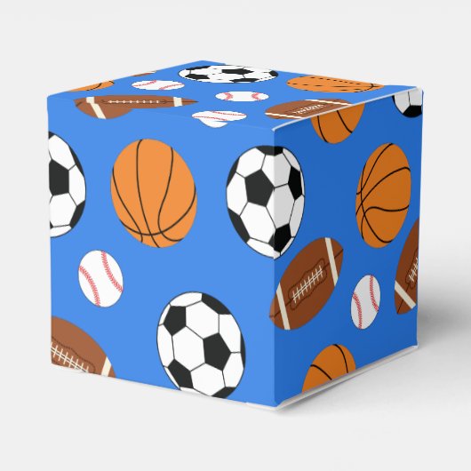 Sport Baby shower Co-ed Theme Boy Blue Bedankdoosjes (Achterkant)