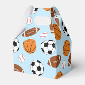 Sport Baby shower Co-ed Theme Boy Blue Bedankdoosjes (Achterkant)