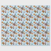 Sport Baby shower Co-ed Theme Boy Blue Cadeaupapier (Vlak)