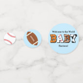 Sport Baby shower Co-ed Theme Boy Blue Confetti (Achterkanten)