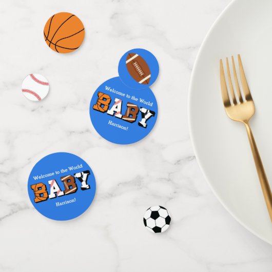 Sport Baby shower Co-ed Theme Boy Blue Confetti (Groep)