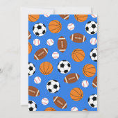 Sport Baby shower Co-ed Theme Boy Blue Kaart (Achterkant)
