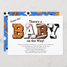Sport Baby shower Co-ed Theme Boy Blue
