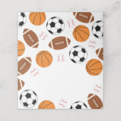 Sport Baby shower Co-ed Theme Boy Blue Plaatskaartje (Buitenkant ongevouwen)