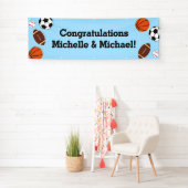 Sport Baby shower Co-ed Theme Boy Blue Spandoek (Insitu)