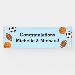 Sport Baby shower Co-ed Theme Boy Blue Spandoek