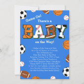 Sport Baby shower Coed Thema Kaart (Voorkant)