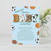 Sport Baby shower Coed Thema Kaart (Staand voorkant)