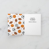 Sport Baby shower Gecodeerd Groen Genderneutraal Bedankkaart (Binnen)