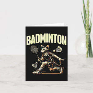 Sport Badminton Kattenliefhebber Feline Kitten Lov Kaart