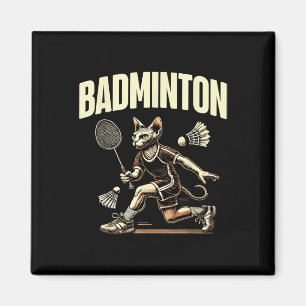 Sport Badminton Kattenliefhebber Feline Kitten Lov Magneet