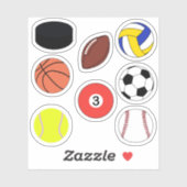 Sport bal puck pack sticker (Vel)
