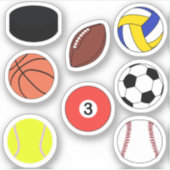Sport bal puck pack sticker (Voorkant)