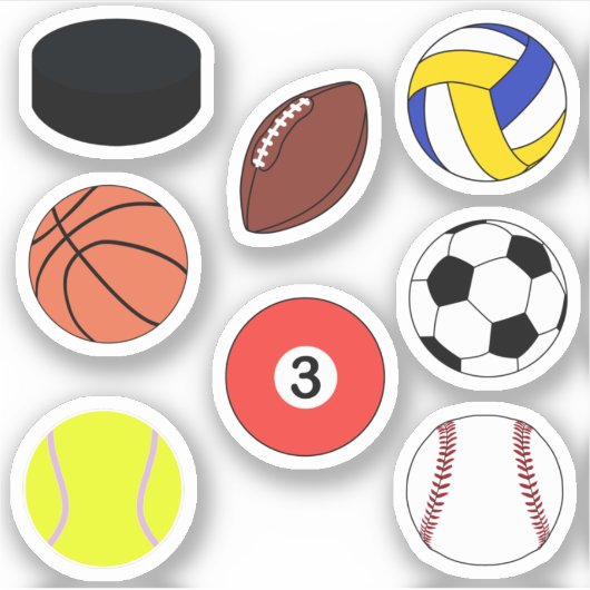 Sport bal puck pack sticker (Voorkant)