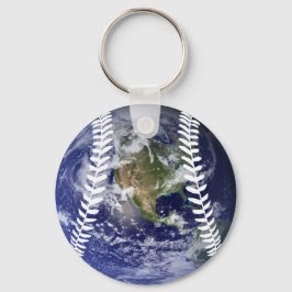 Sport ball Baseball Earth Sleutelhanger