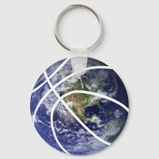 Sport ball Basketball Earth Sleutelhanger
