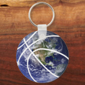 Sport ball Basketball Earth Sleutelhanger (Voorkant)