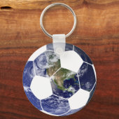 Sport ball Soccer Earth Sleutelhanger (Voorkant)