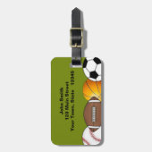Sport Balls Bagagelabel (Voorkant verticaal)
