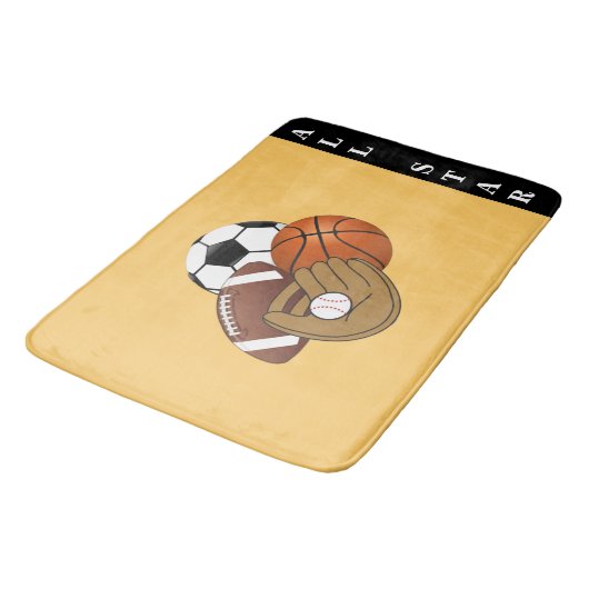 Sport Balls Bath Mat (Gekanteld)
